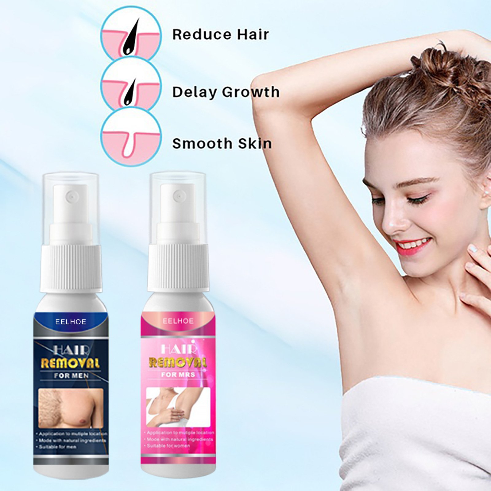 Last day early adopter price – 2023 New Sobeeriond Semi-permanent Hair Removal Spray