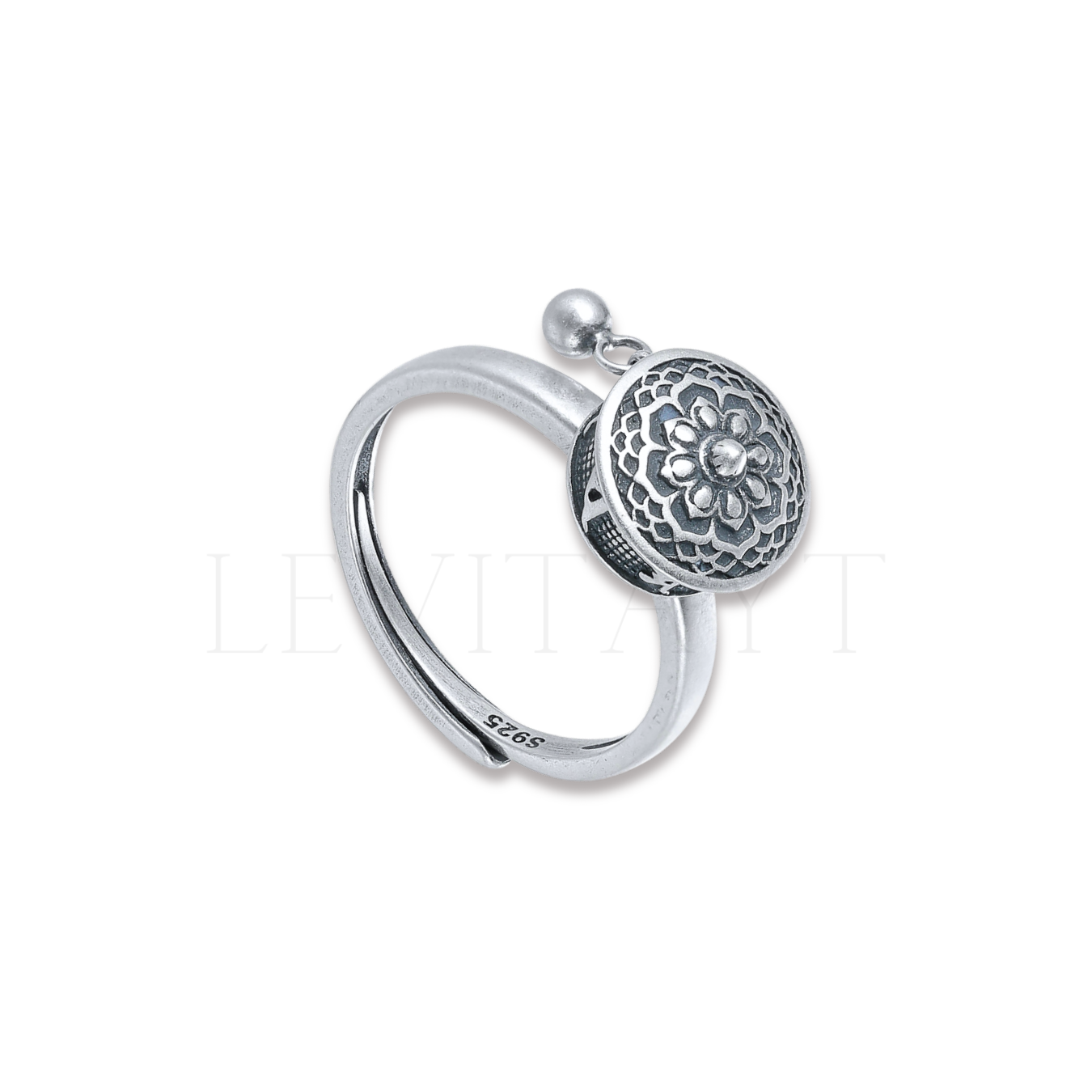 Traditional Self Soothing Lotus Ring 925 Silver