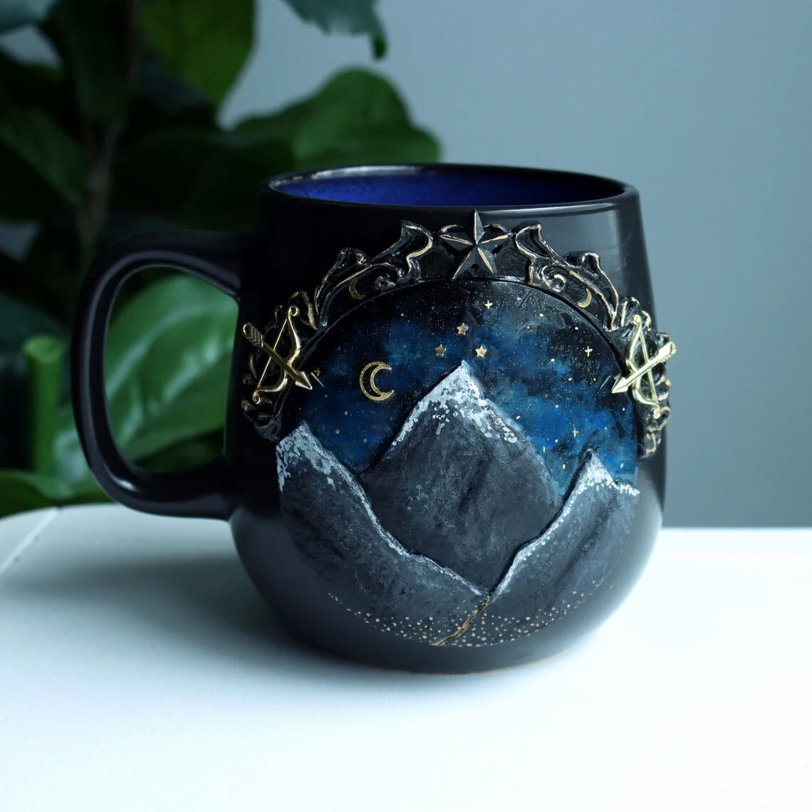 ACOTAR Mug | Rhysand Inspired Mug Night Court ACOTAR | Handmade ACOTAR Inspired Gifts | Acotar Jewelry | Goblincore | Feyre Dark Academia