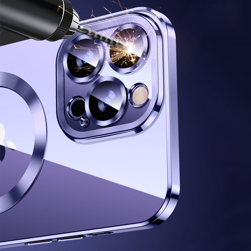 Electroplating Wireless Magnetic Charging All-Inclusive With Lens Protection Case for iPhone
