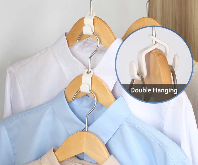Clothes Hanger Connector Hooks—Super Space Saving for Closet