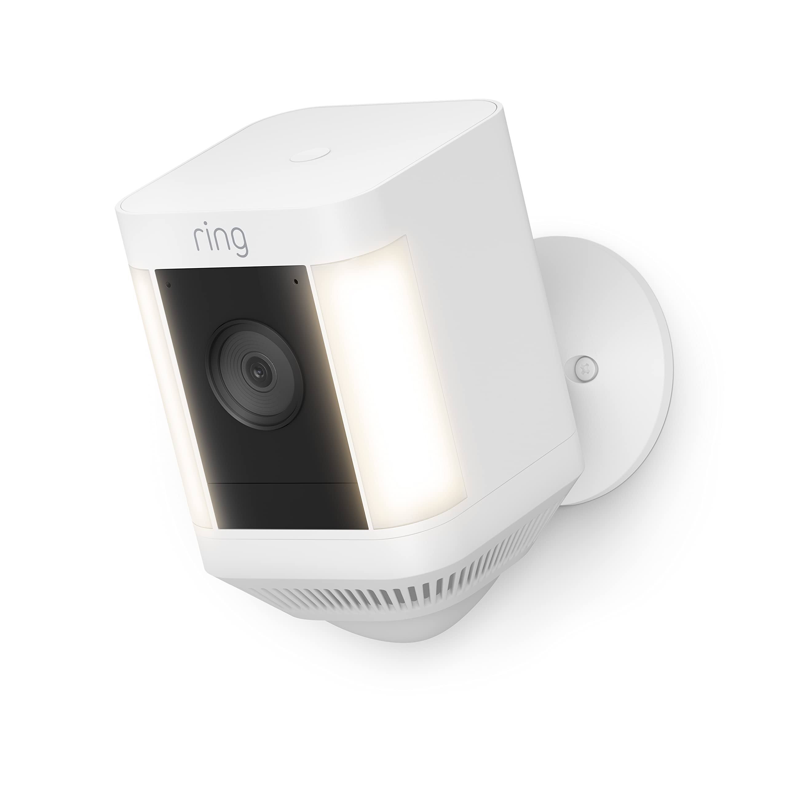 Ring Spotlight Cam Plus Battery Two Way Talk Color Night Vision and Security Siren