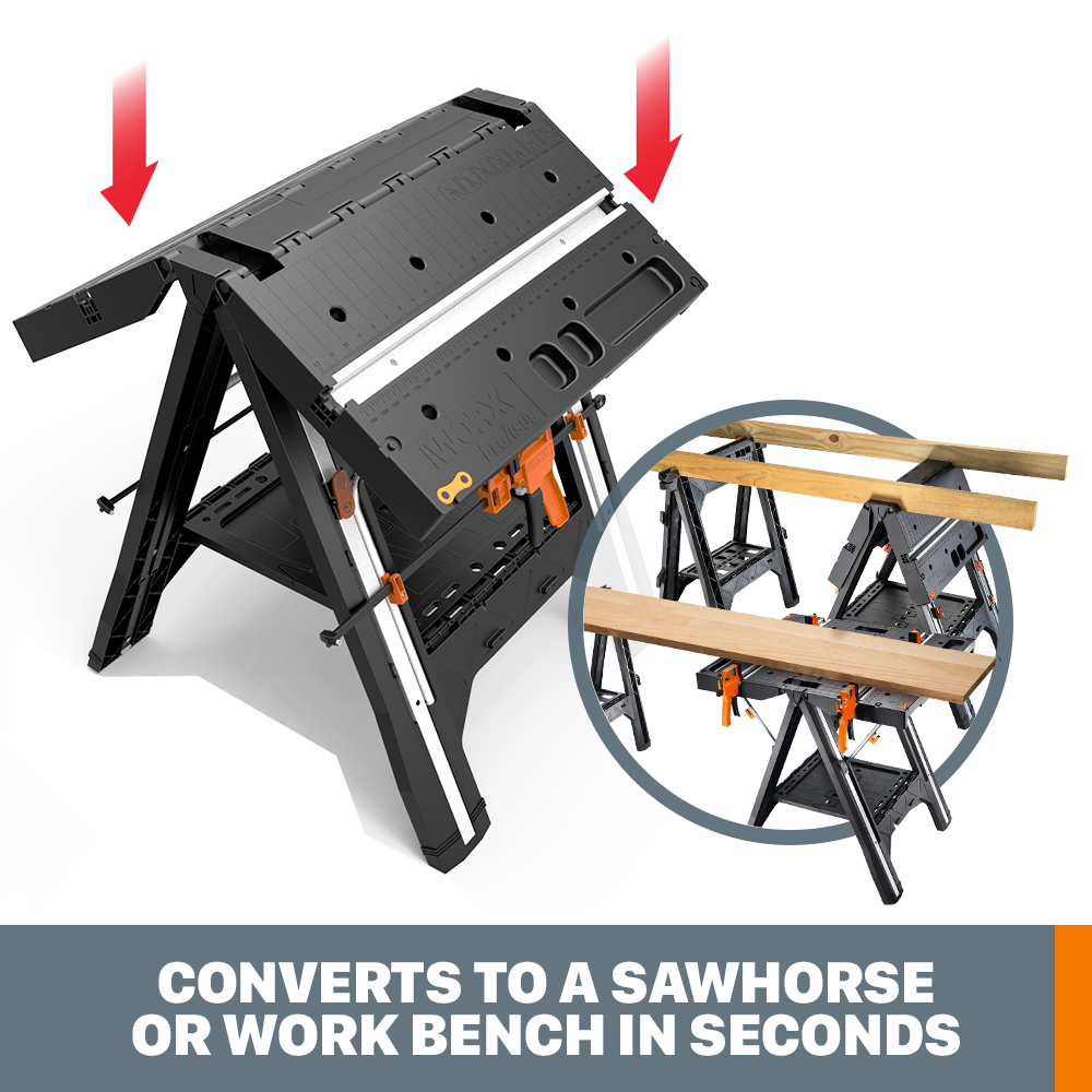 Worx Pegasus 2-in-1 Folding Work Table Sawhorse