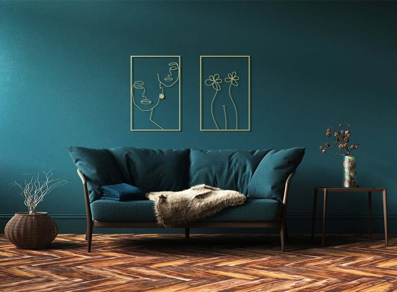 Gold Wall Art - Single Line Woman