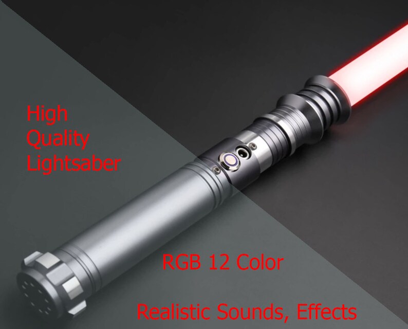 Lightsaber V, Removable PC blade, Saberforge,  aluminium hilt, RGB 12 color, Lightsaber hilt with blade, with USB charging cable, 6 set sound.