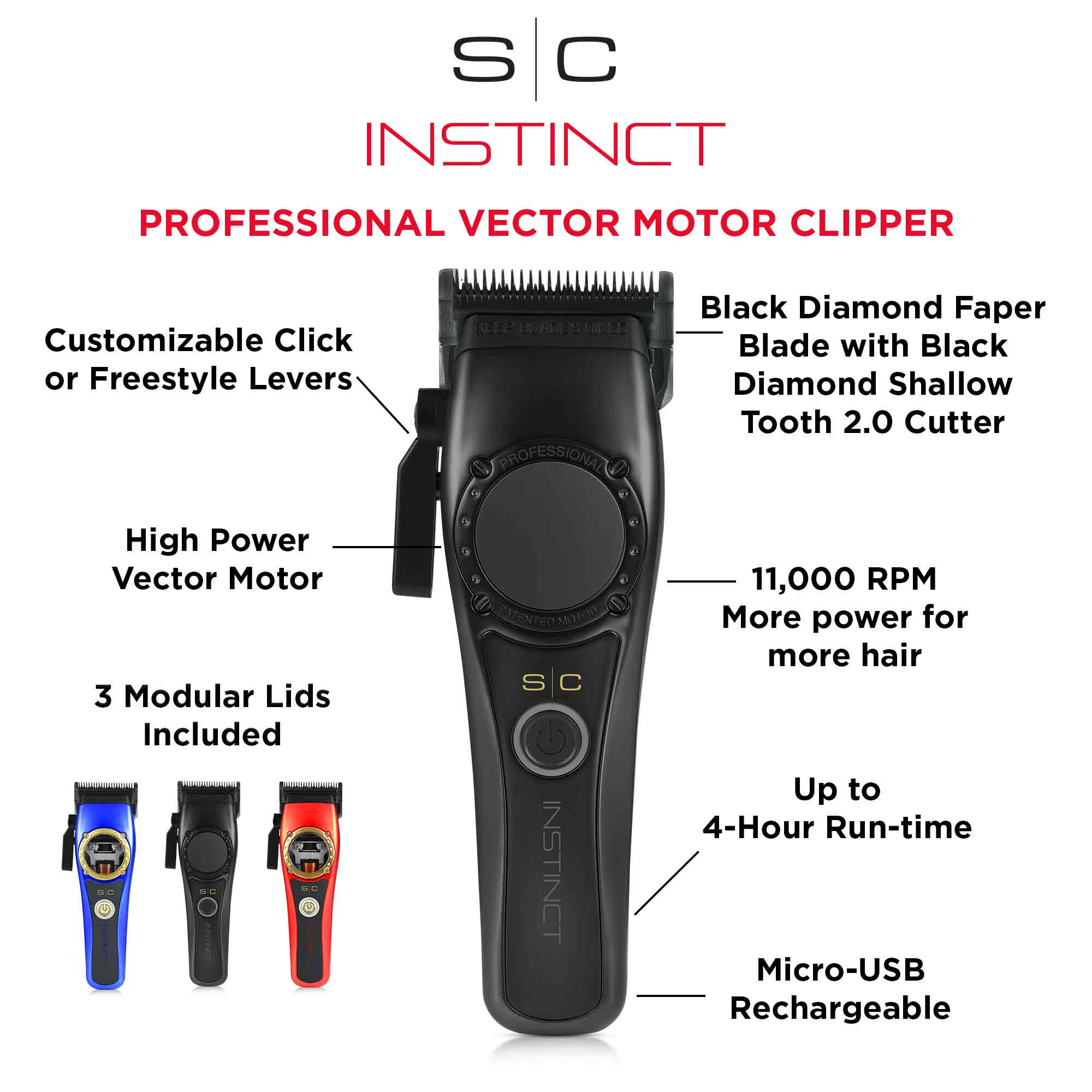 StyleCraft Instinct Professional Vector Motor Cordless Hair Tools