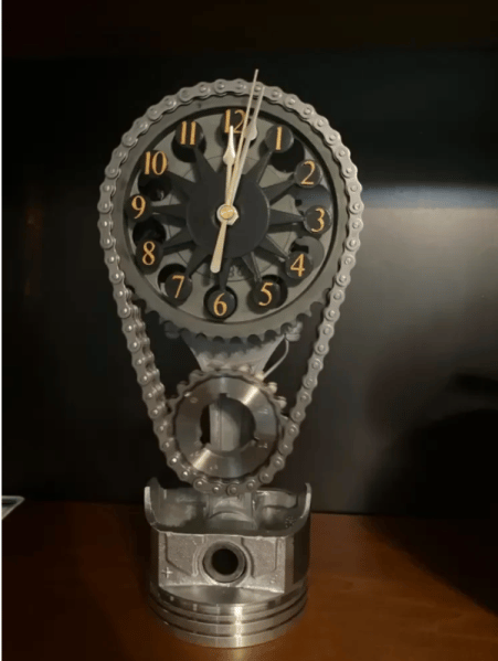 🎉LOWEST PRICE IN HISTORY🎉 CHEVY SMALL BLOCK TIMING CHAIN CLOCK, MOTORIZED, ROTATING.