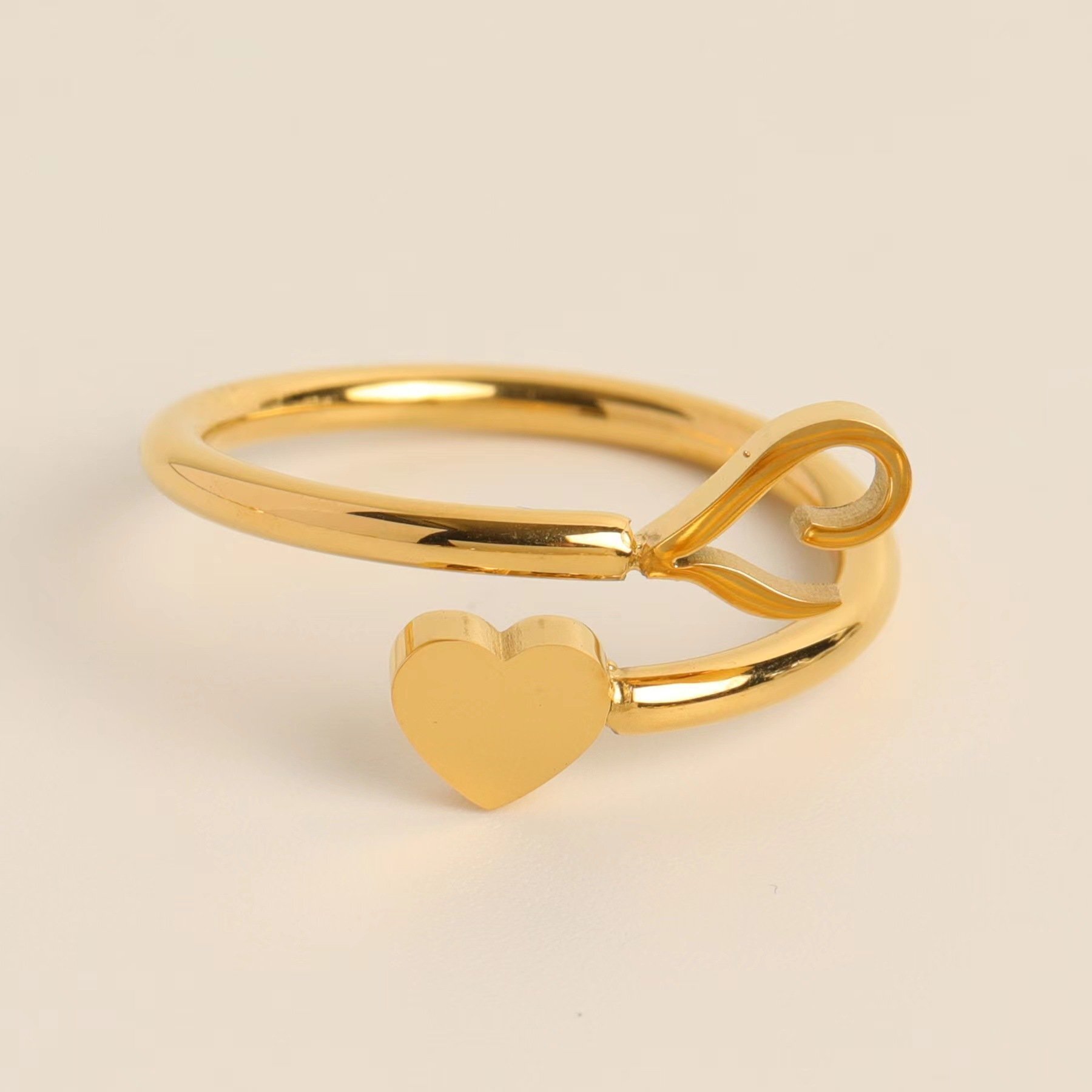 🔥 Last Day Promotion 49% OFF🎁💕To My Granddaughter, Dainty Initial Heart Ring