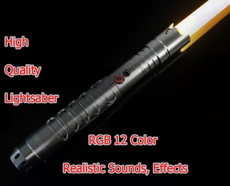 Lightsaber 2, Saberforge, Lightsaber hilt with blade, RGB 12 color, lgt lightsaber, Removable PC blade,  with USB charging cable, 6 set sound.
