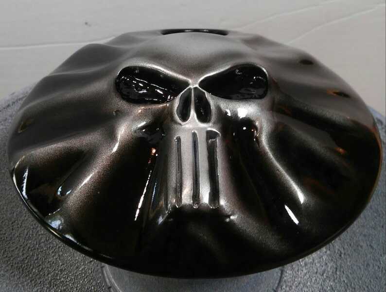 Harley Davidson Punisher Skull Pushing Through Harley Davidson Fuel Door