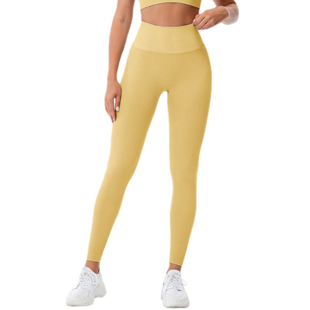 High-waisted seamless running nude feeling yoga pants