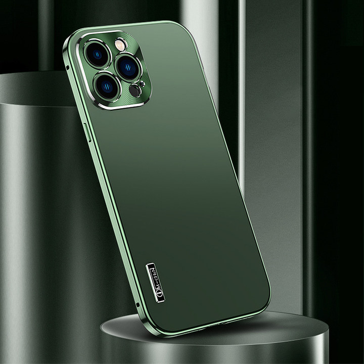 📱Stainless Steel Frame Matte Case Cover For iPhone 14/13/12 series