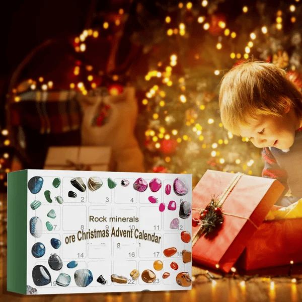 (🎅Early Xmas Sale - Save 49% OFF🎅)Crystal ore Advent Calendar 2023-Contains 24 Crystal ore gifts