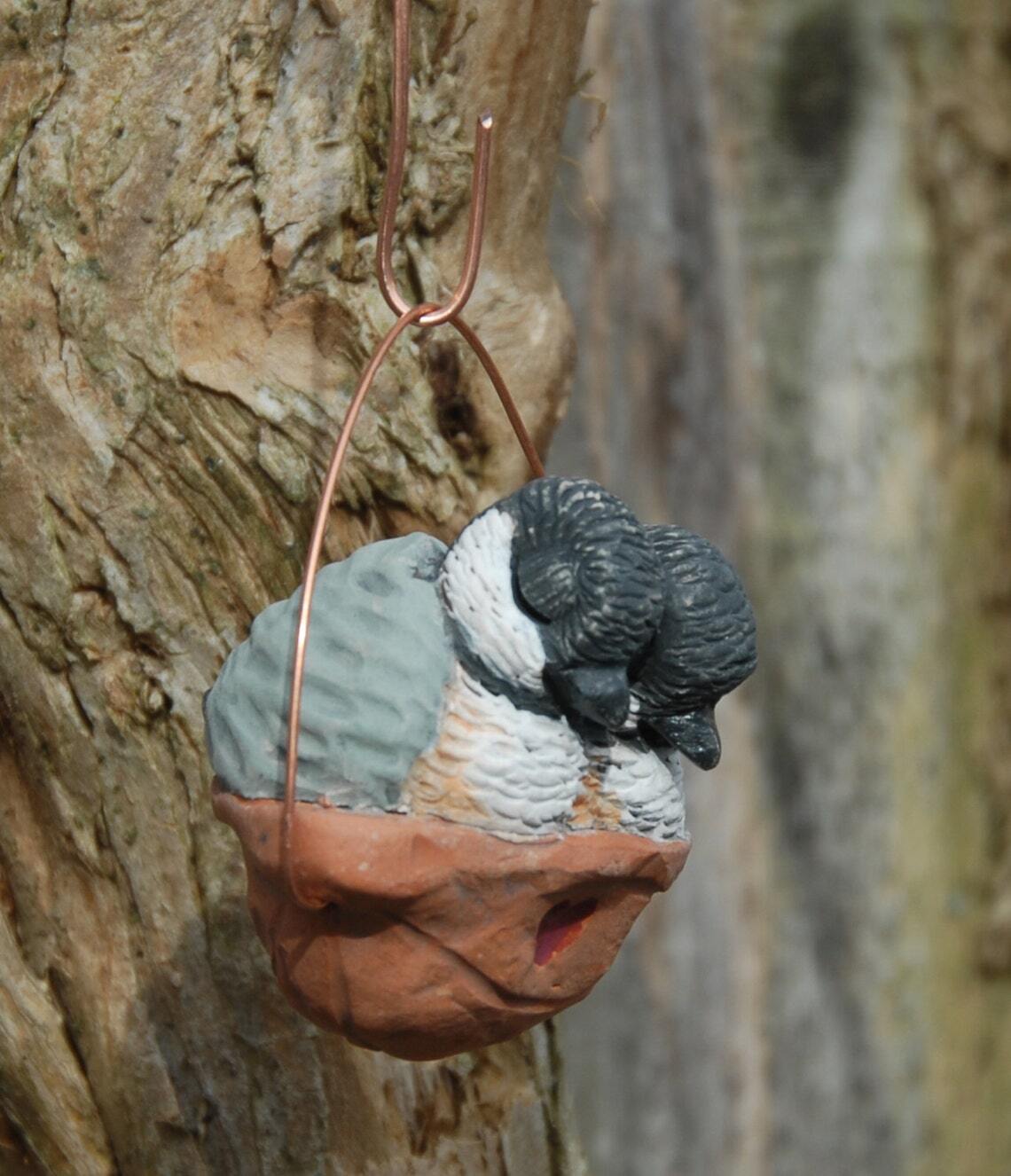 Sleeping Chickadee Ornament