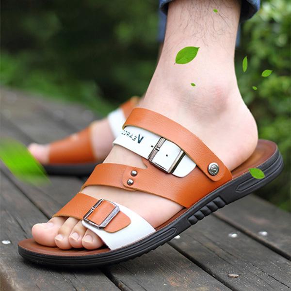 Chicinskates Men's Multicolor Strappy Flat Sandals