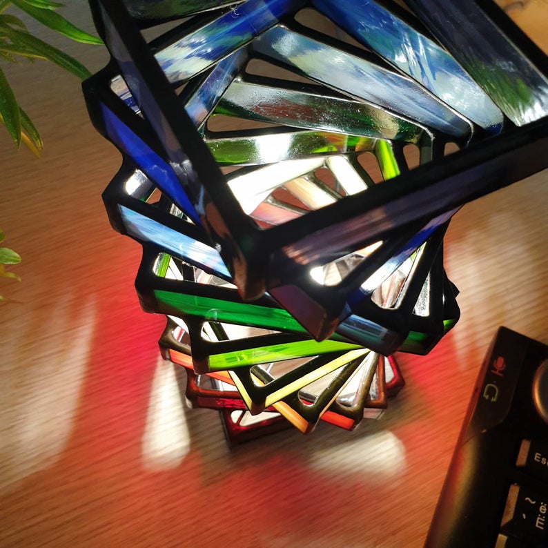 Stained glass night light