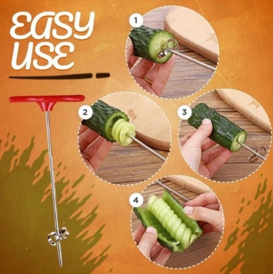 (🔥CHRISTMAS SALE 50% OFF)Vegetable Fruit Spiral Knife-BUY 3 GET 2 FREE NOW!