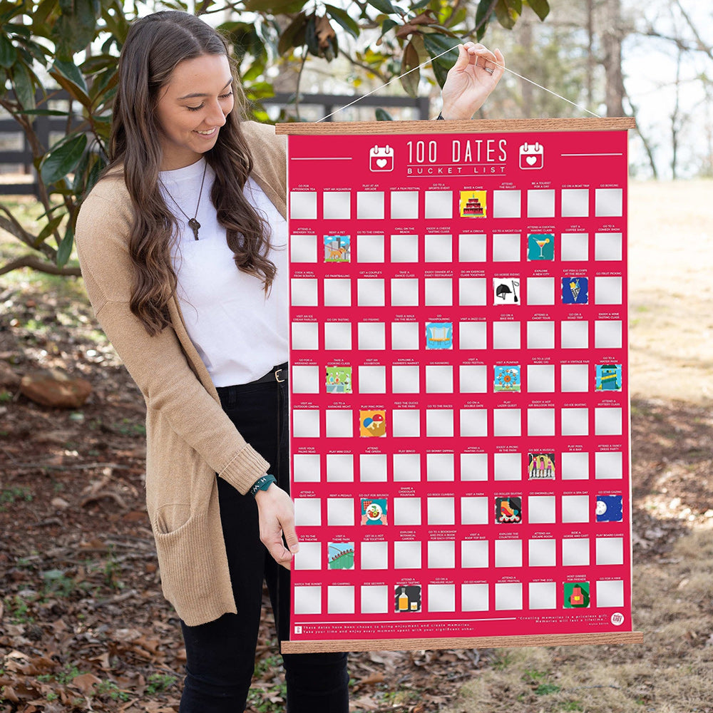 50%OFF⭐️100 Dates To Go On Scratch Off Bucket List Poster