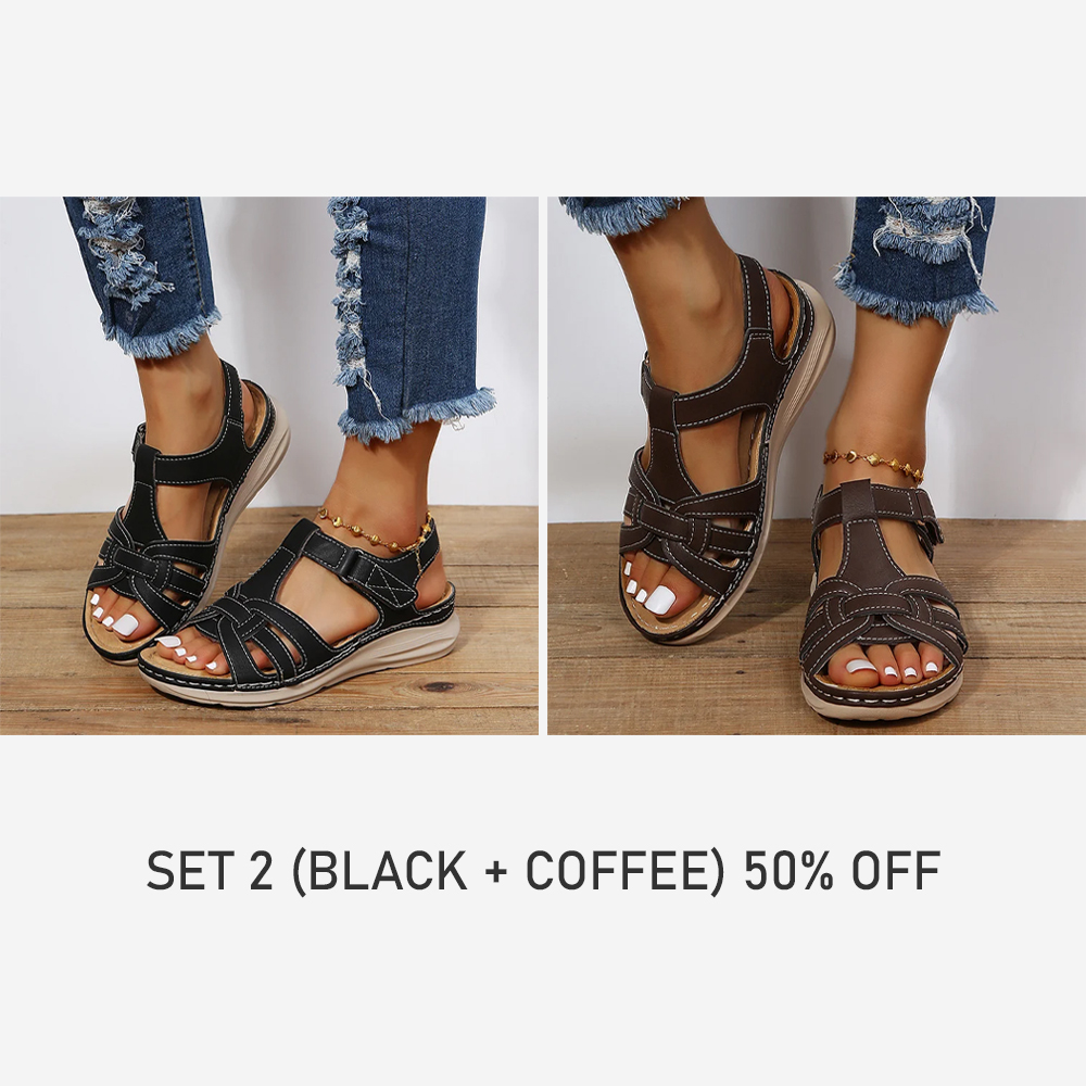 🔥Last Day Promotion 50% OFF - 2023 Comfort Vintage Leather Orthopedic Sandals