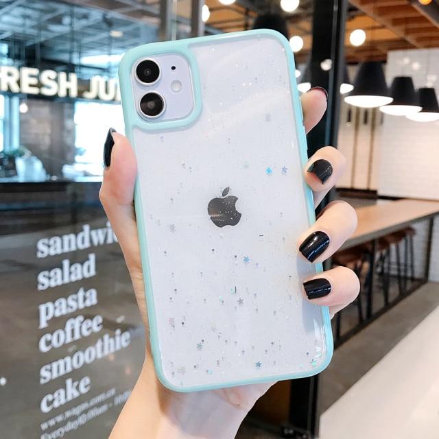Candy Color Glitter Star Case