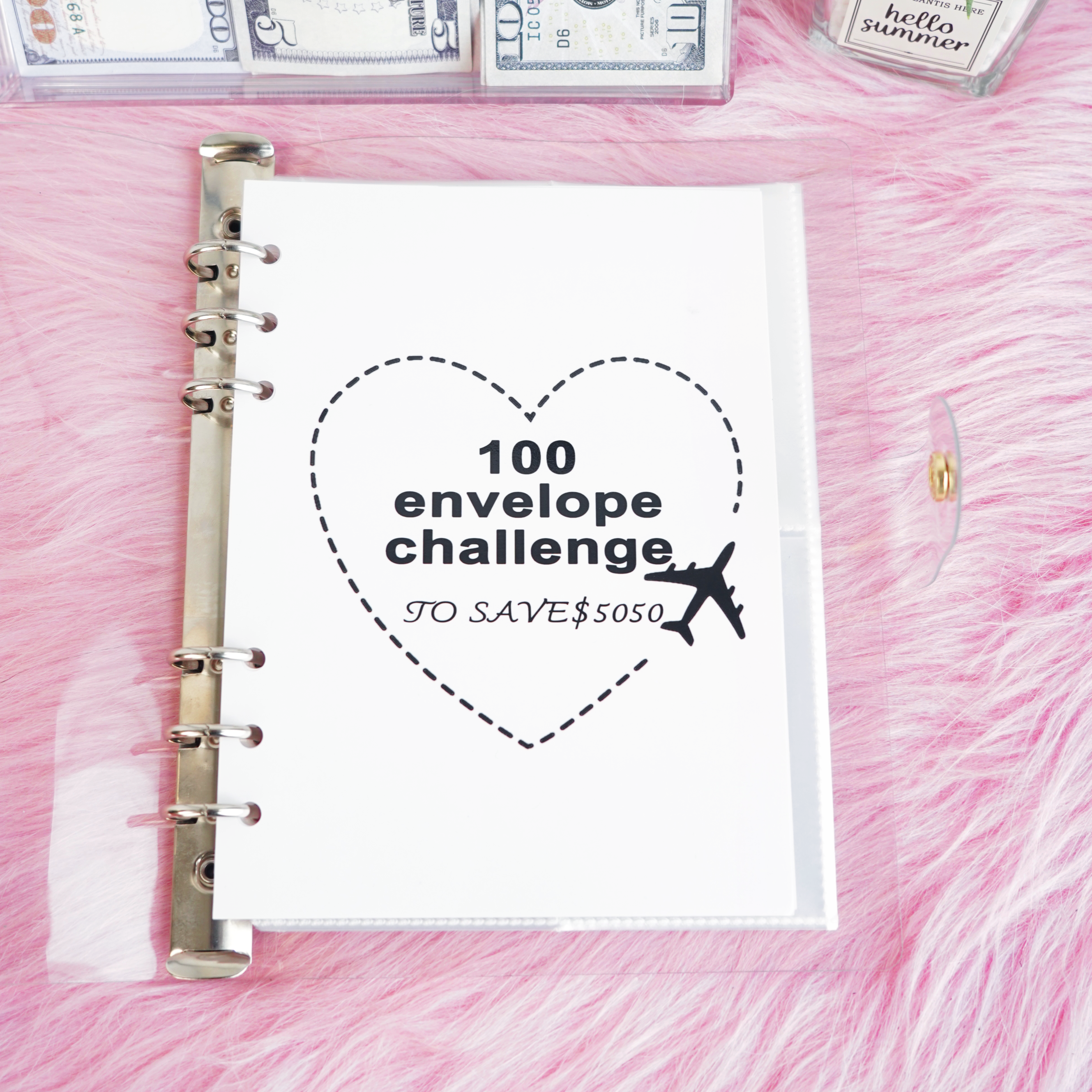 100 Envelope Challenge Leather Binder-Easy And Fun Way To Save🔥