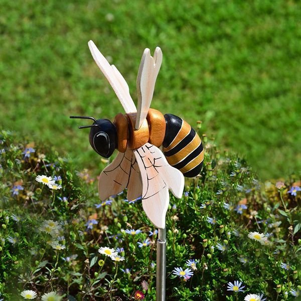 Miss Bee Garden ​Art Decor Whirligigs Wind Spinners