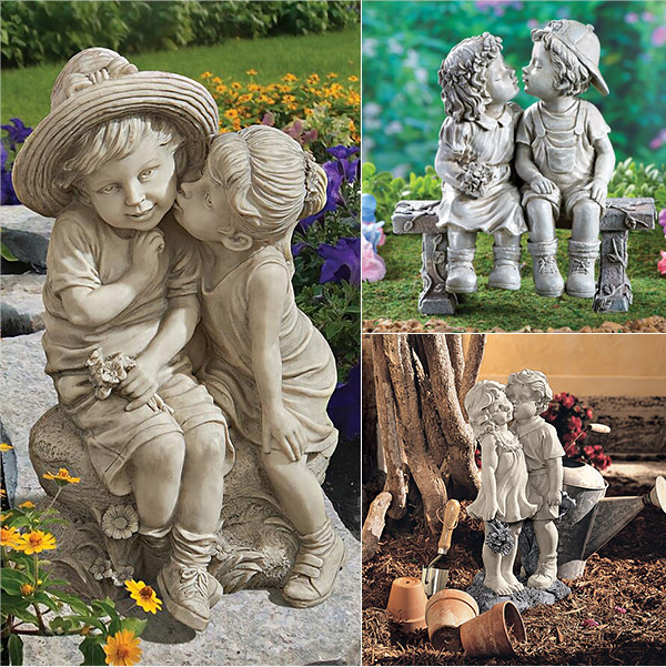 Kissing Garden Statue Catataus