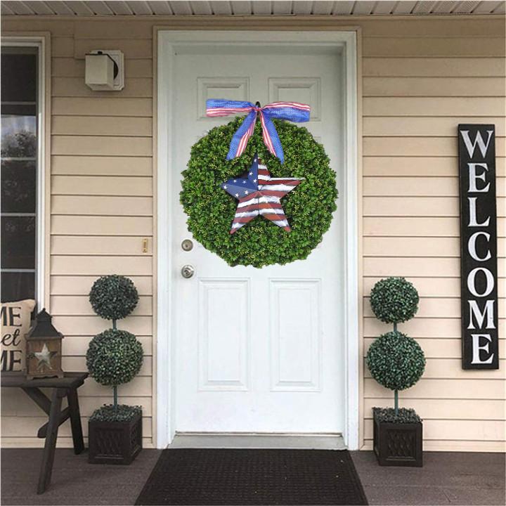 [SAVE 60% OFF TODAY ONLY]  American Flag Star Patriotic Wreath  - BUY 2 FREE SHIPPING