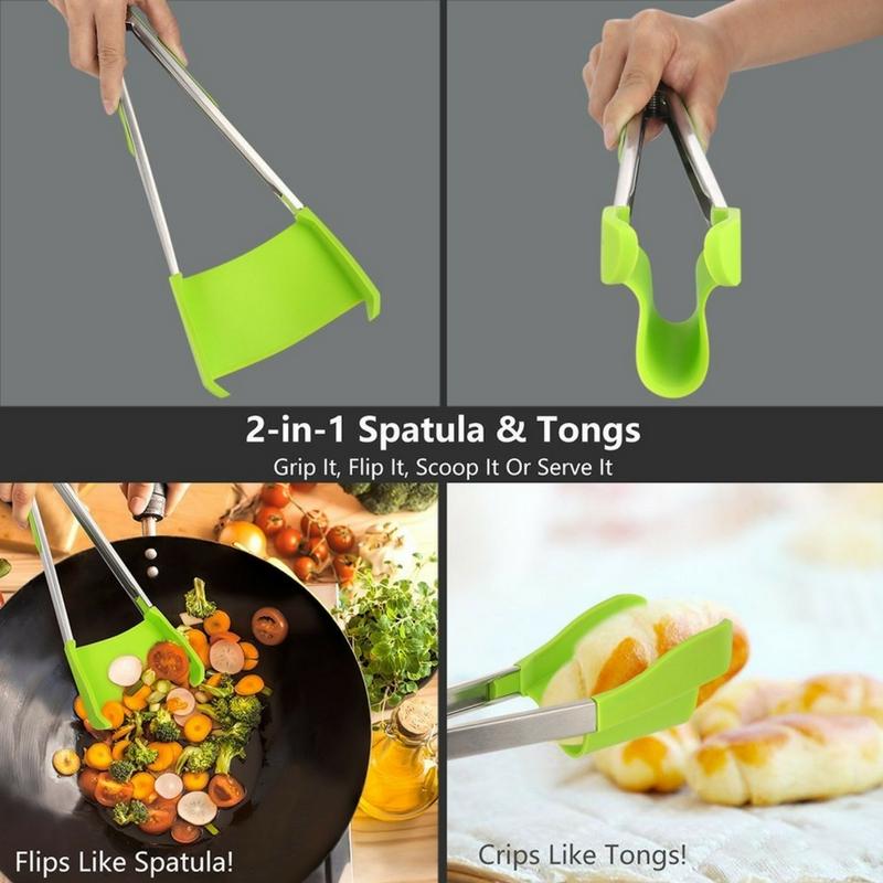 2 In 1 Kitchen Spatula And Tongs