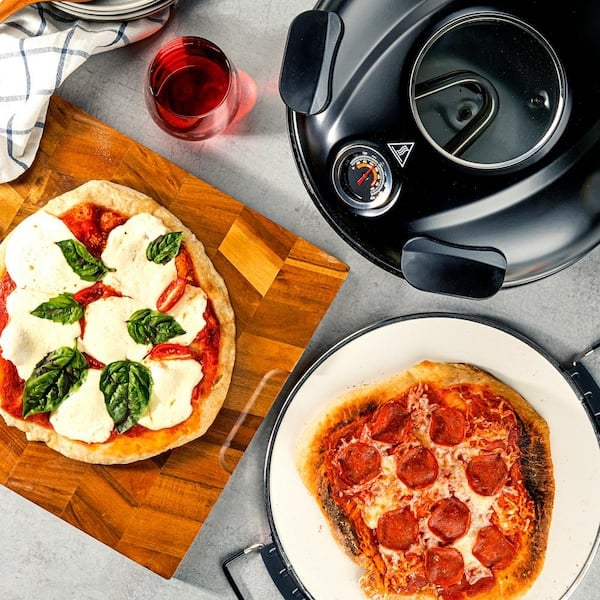 Piezano Pizza Maker 12 inch Pizza Machine Improved Cool-touch Handle Pizza Oven