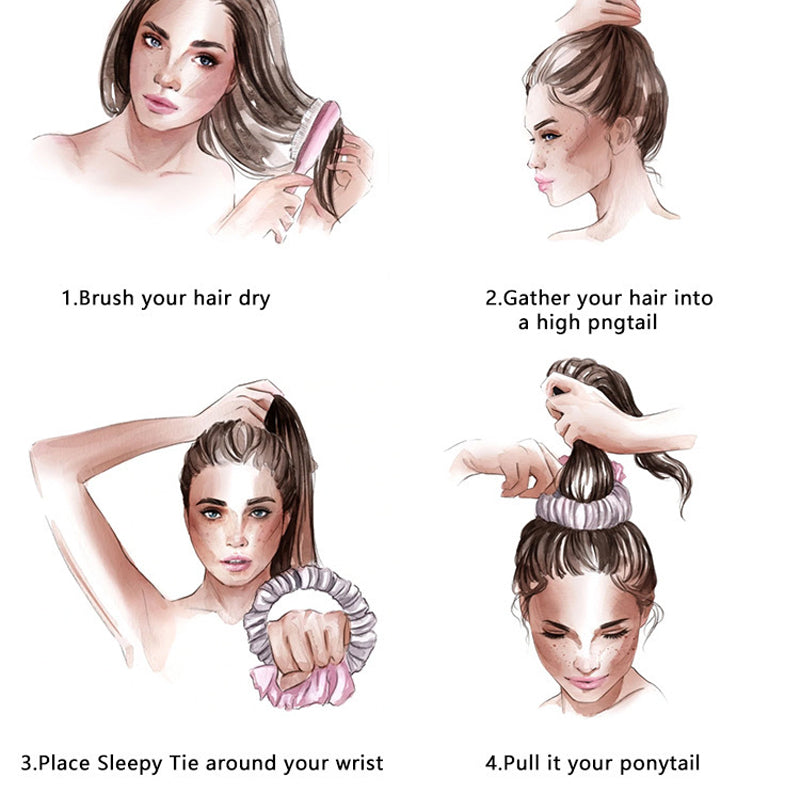 (🔥Last Day Promotion-SAVE 50% OFF) --Heatless Hair Curling Double Scrunchie(3PCS/SET)-BUY 2 SETS GET 10% OFF & FREE SHIPPING