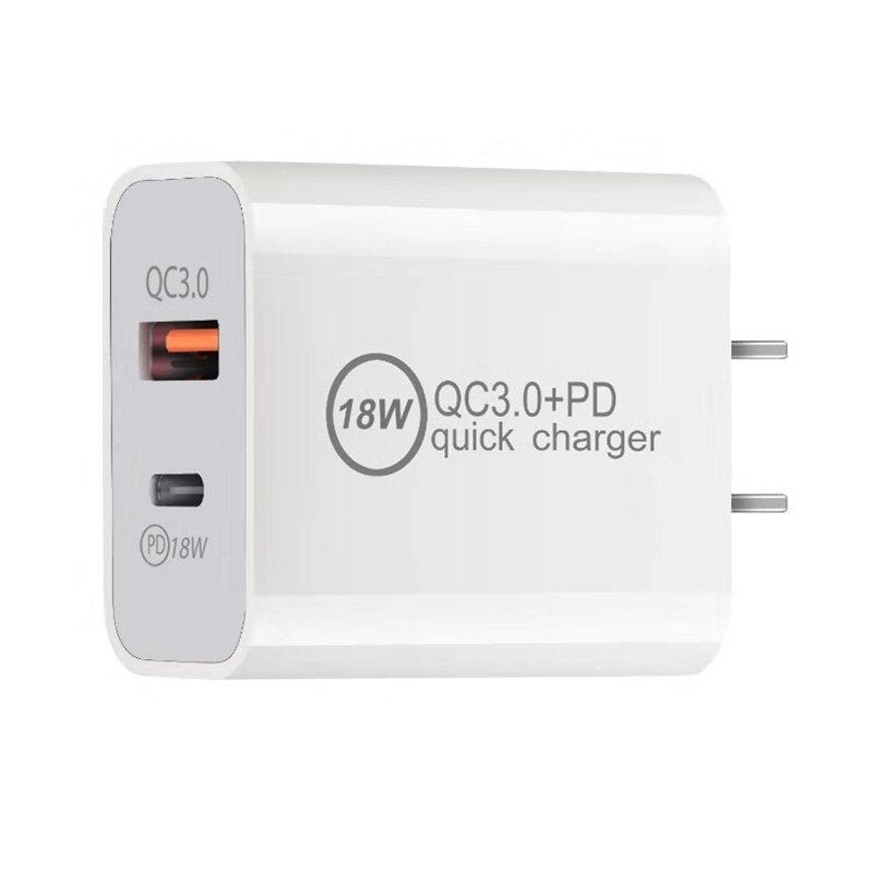 Dual USB/PD 20W/18W Power Adapter
