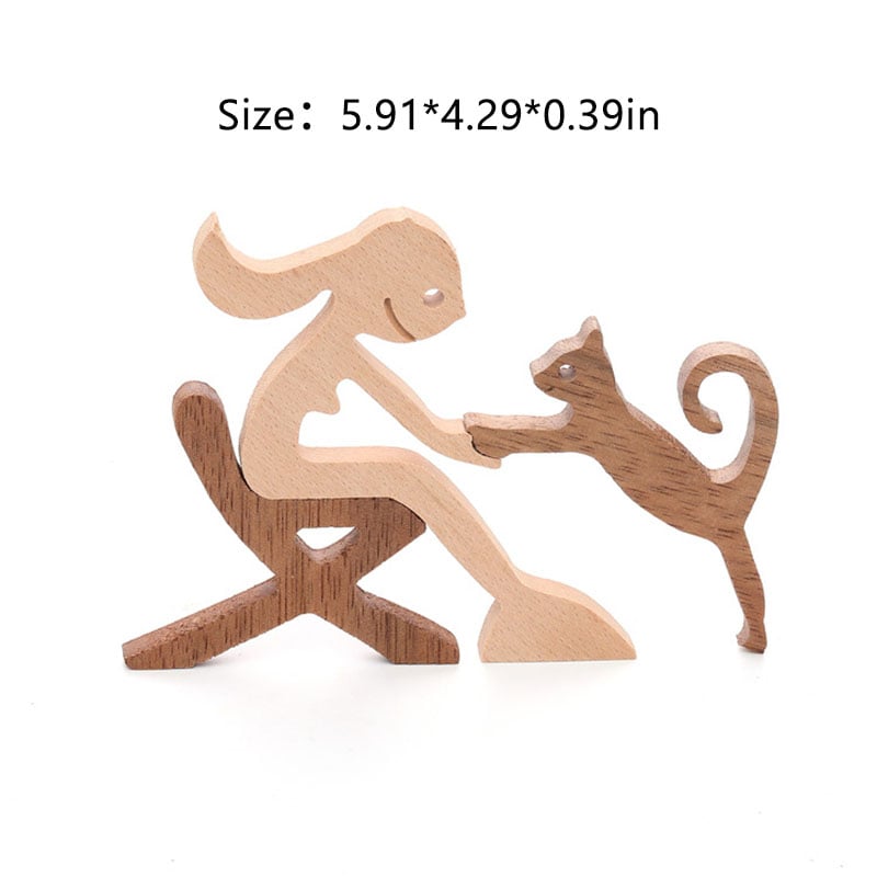 🎁HOT SALE 49%-The Love Between You And Your Fur-Friend - Gift For Pet Lovers - Wooden Pet Carvings