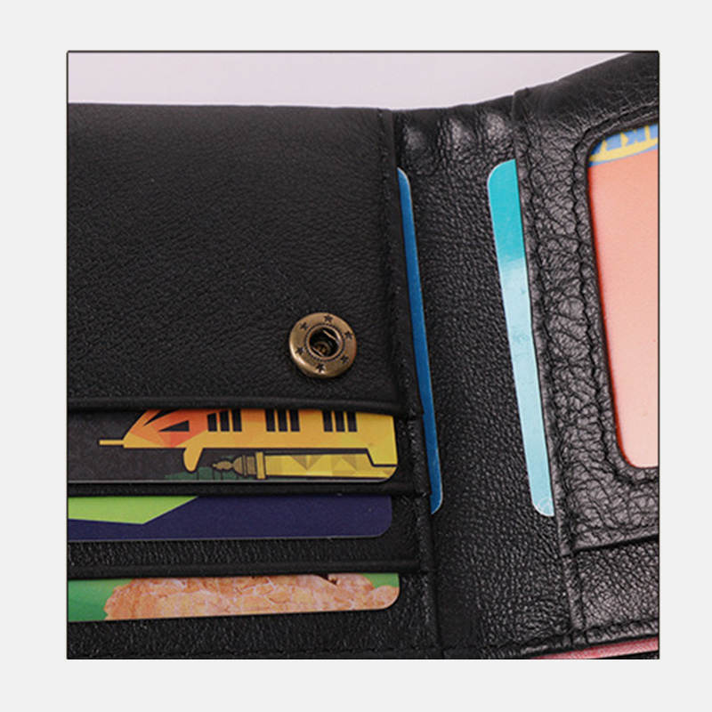 Vintage Trifold Multi-Slot RFID Wallet