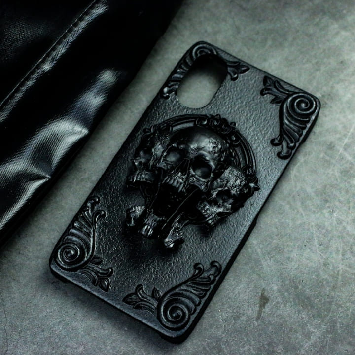 Break the Rules Madness Skeleton leather phone case