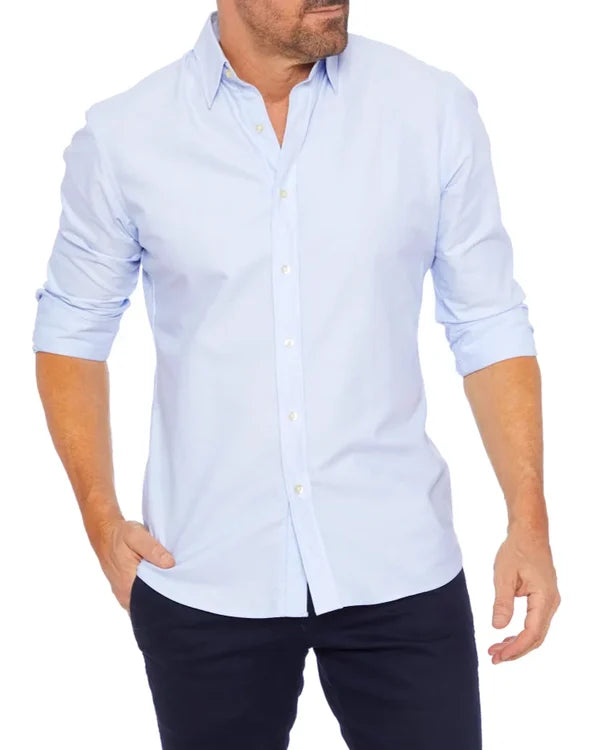 Oxford Stretch Zip Shirt - Buy 2 VIP Shipping