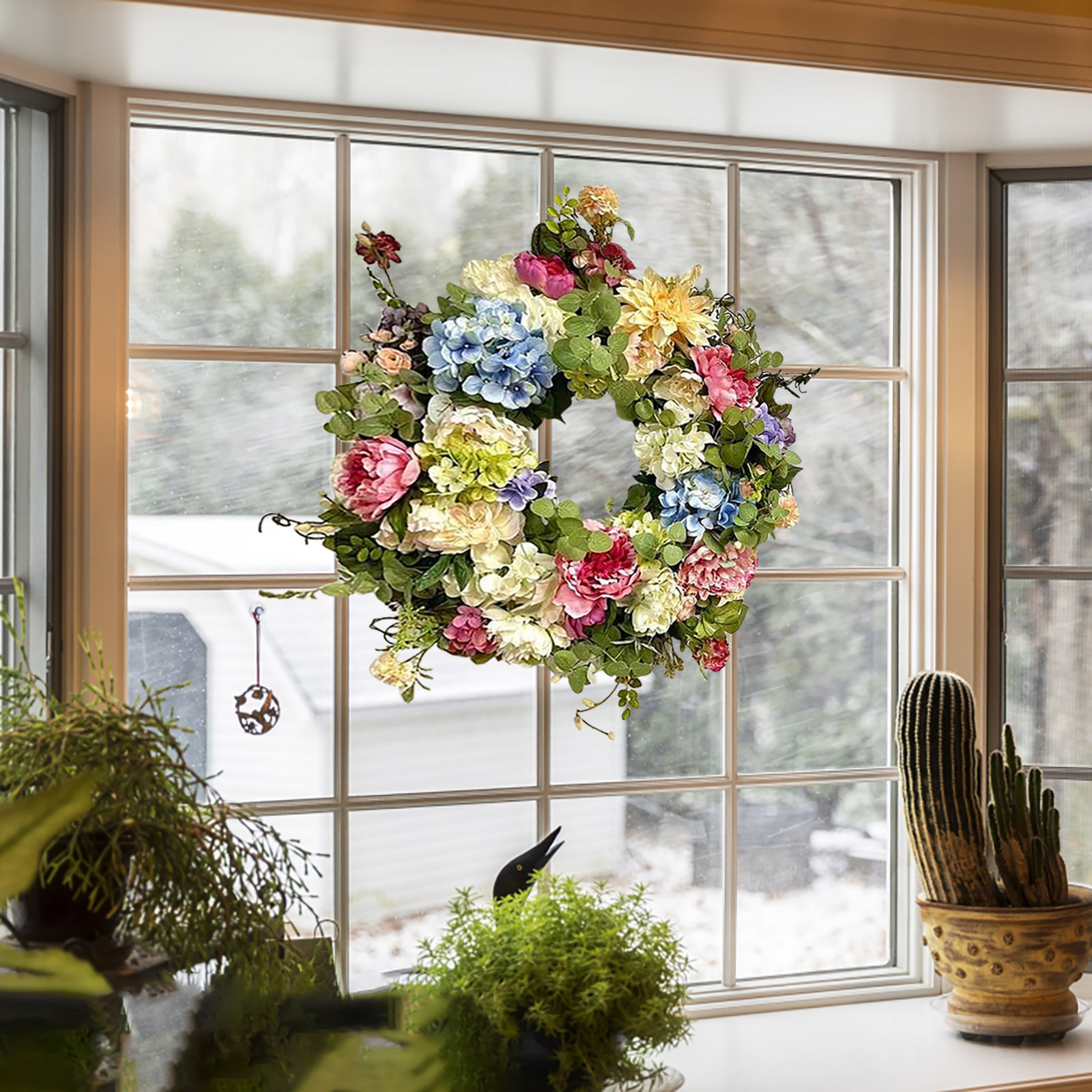 💐[Mother's Day Sale -30% OFF🎁]Rainbow Hydrangea Wreath💐