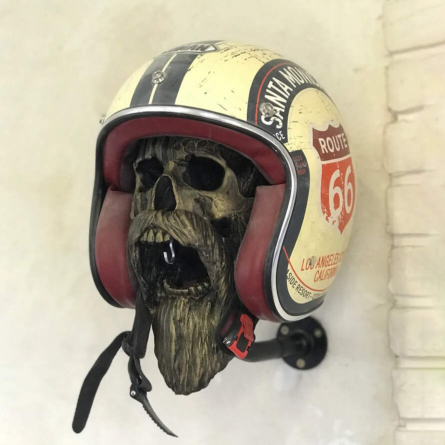Skull Helmet Holder with Beard(🎁Christmas gift for riders)
