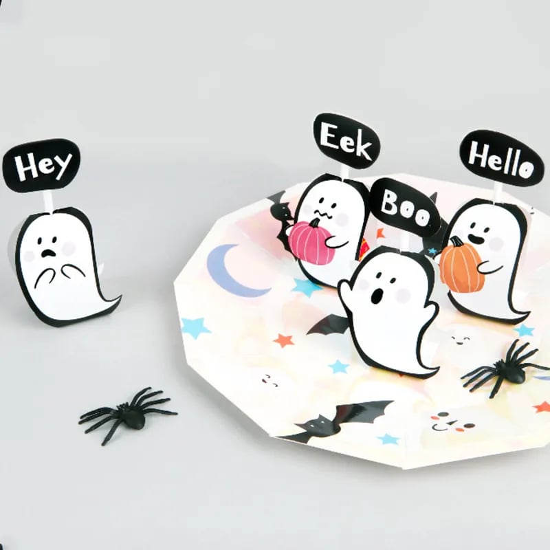 Cute Ghost Creative DIY Lollipop Decorated Card