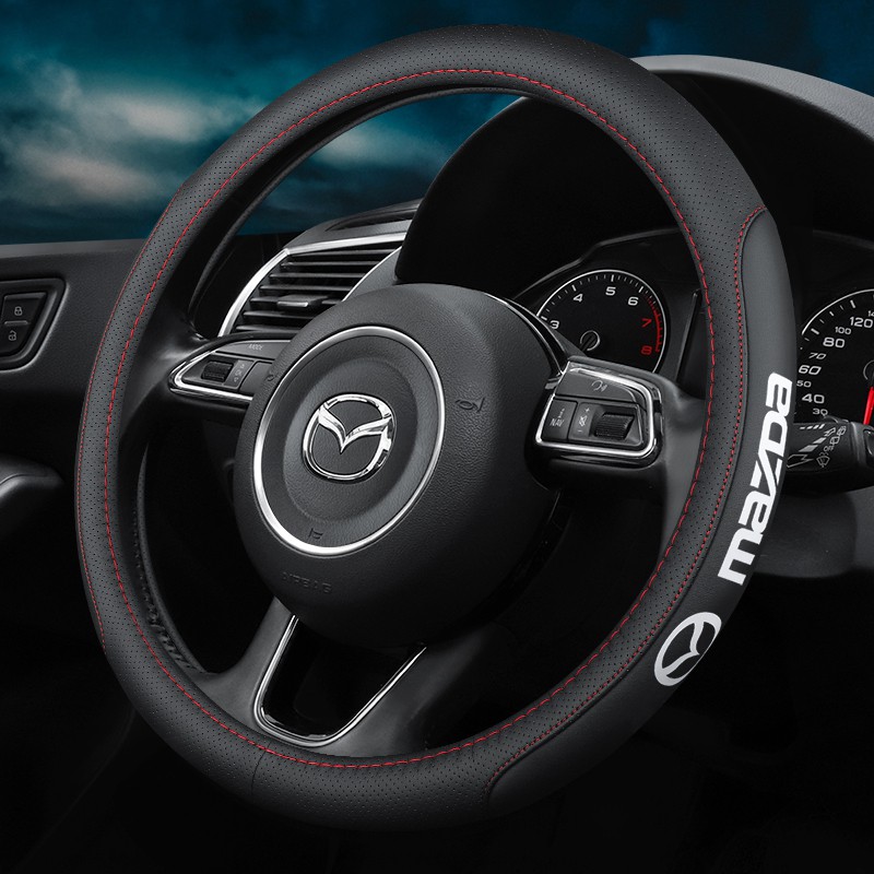 🚗Car Odorless Leather Car Steering Wheel Cover