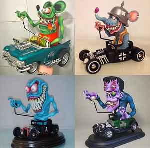 Rat Fink Collectible Model Toy Spooky Halloween Decoration