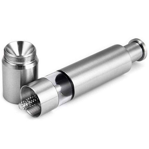 Thumb push one-handed pepper grinder