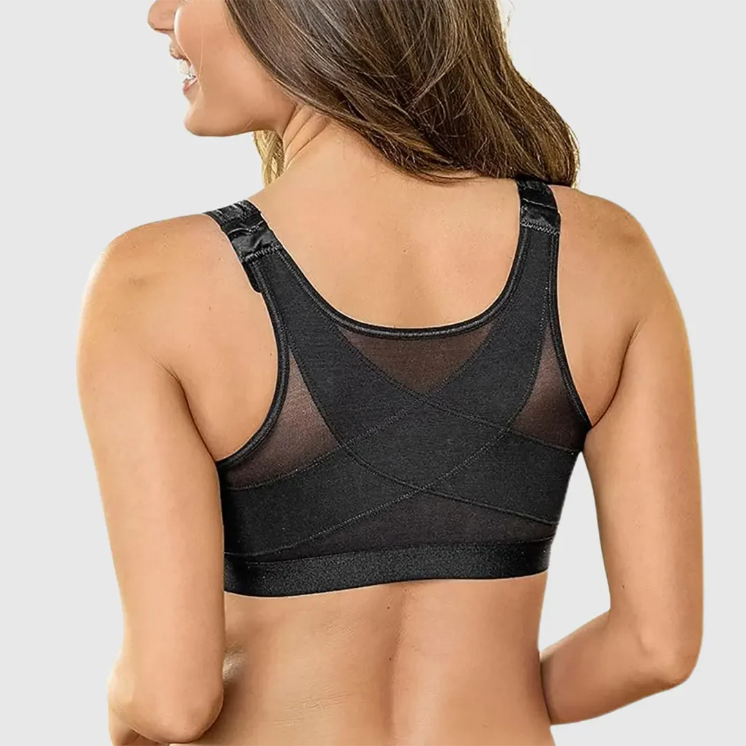 CURVEBRA – Last day 70% OFF – Front Closure Posture Wireless X-Shaped Back Support Full Coverage Bra
