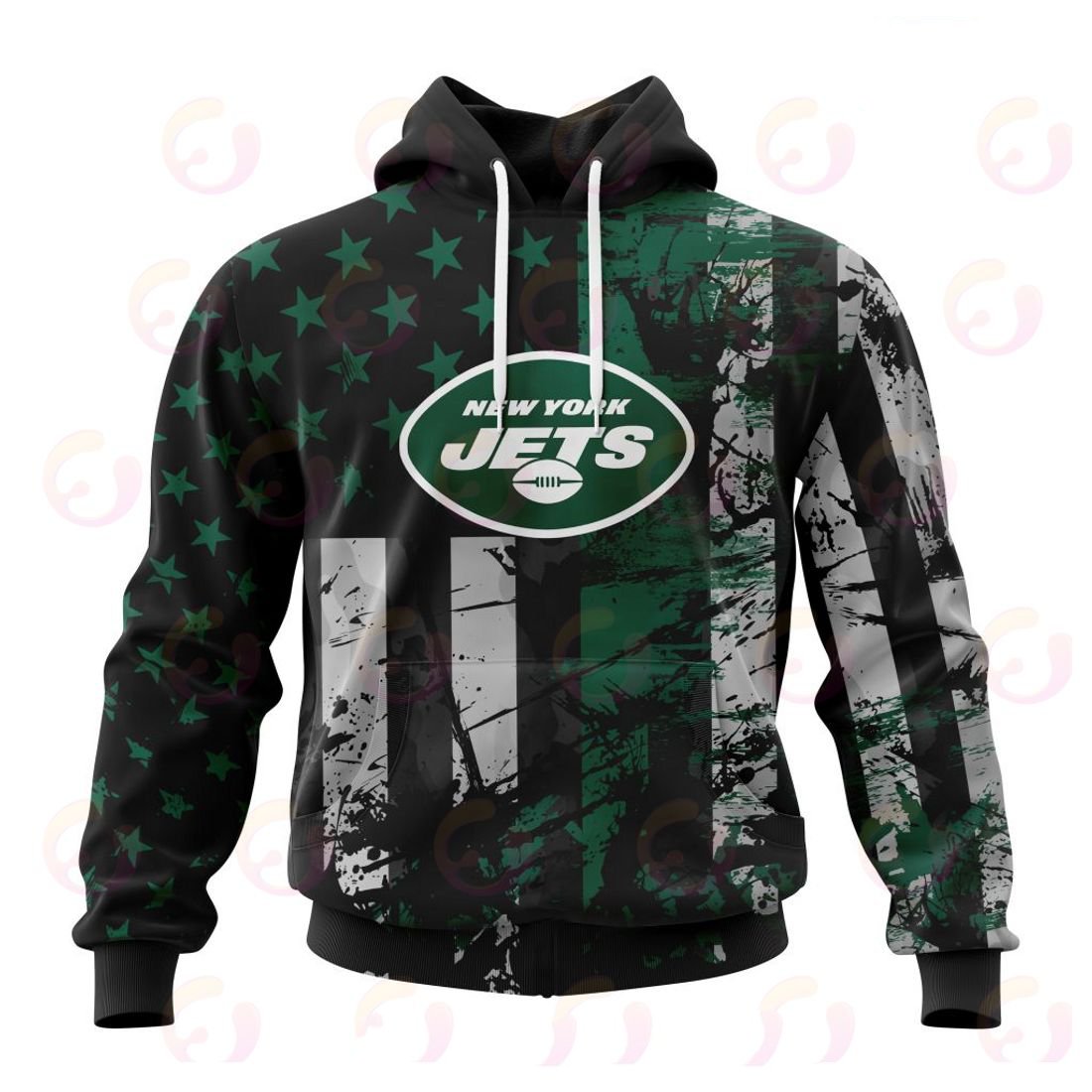 NEW YORK JETS 3D HOODIE JERSEY FOR AMERICA