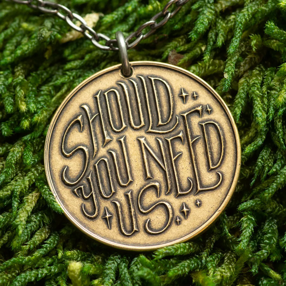 Labyrinth Should You Need Us Necklace Charm