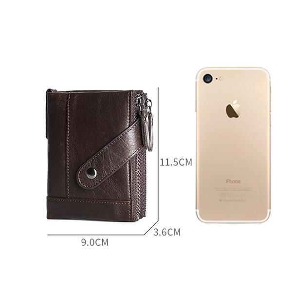 Genuine Leather RFID Small Wallet