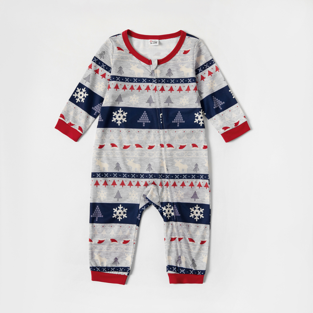 Christmas Alphabet Print Parent-child Pajamas Set