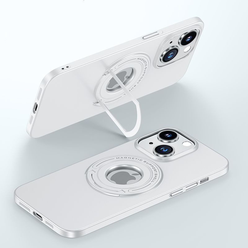 Magnetic Bracket Matte Skin Feeling Hard Shell Case Cover For iPhone 13/14