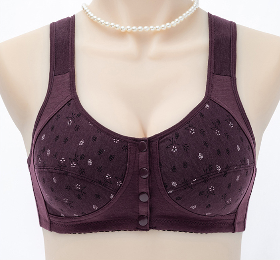 SweetFloral – Full Cotton Front Closure Bra