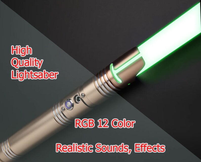 Lightsaber M, Lightsaber hilt with blade, Removable PC blade, Saberforge, RGB 12 color,  aluminium hilt, with USB charging cable, 6 set sound.